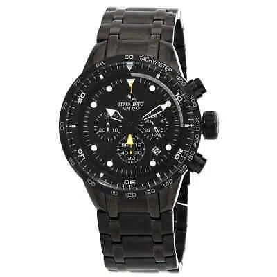 Pre-owned Strumento Marino Warrior Chrono Chronograph Quartz Mens Watch Sm109mb/bk/nr/bn