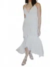 Strut & Bolt Asymmetric Hem Criss Cross Dress In Champagne In White