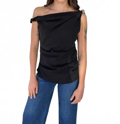 Strut & Bolt Asymmetrical Top In Black