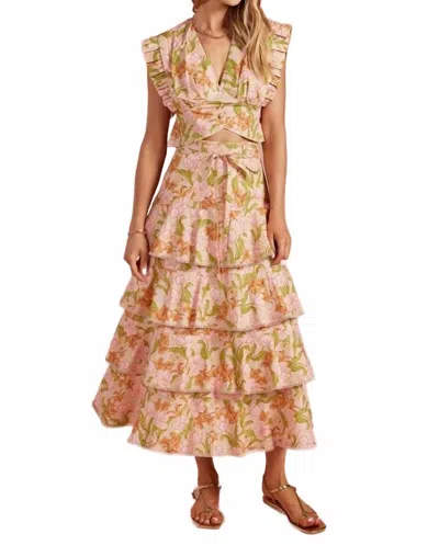 Strut & Bolt Bloom Meadow Top In Pink In Multi