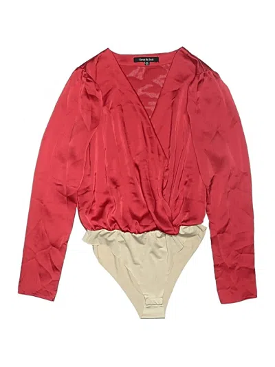 Pre-owned Strut & Bolt Bodysuit In Red