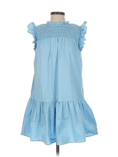 Pre-owned Strut & Bolt Casual Dress In Blue