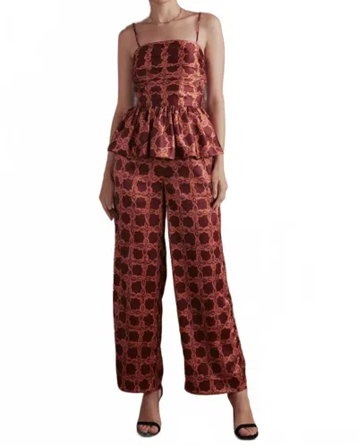 Strut & Bolt Chainlink Pleated Top In Orange In Brown