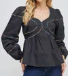 Strut & Bolt Contrast Color Piping Top In Multi In Multi