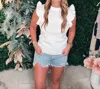 Strut & Bolt Right This Way Trim Sweater Top In Off White In White