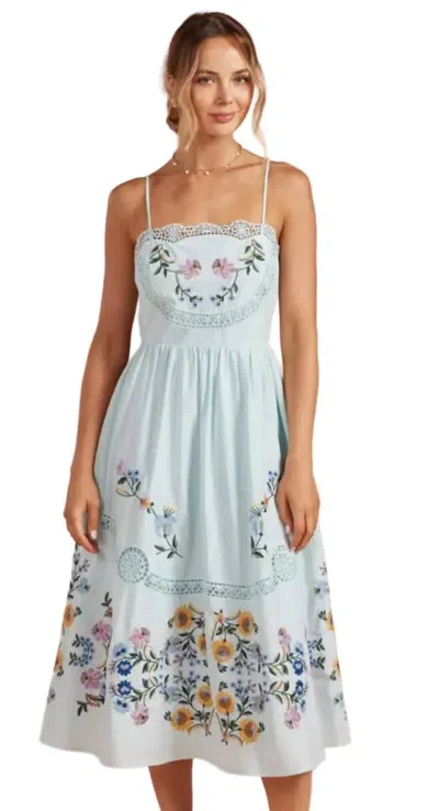 Strut & Bolt Evangeline Midi Dress In Blue