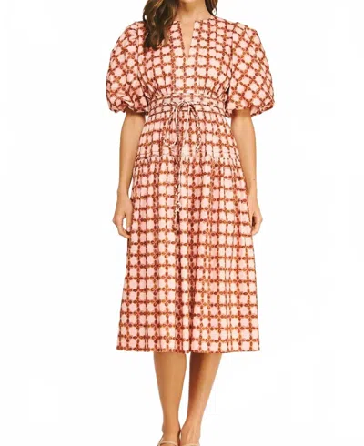 Strut & Bolt Finding Freedom Chainlink Midi Dress In Multicolor