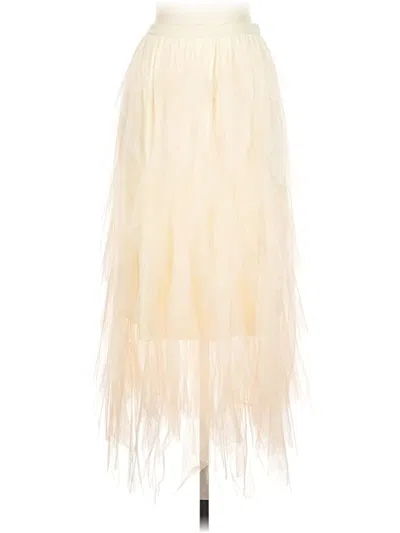 Pre-owned Strut & Bolt Formal Skirt In White