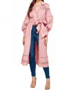 Strut & Bolt Front Tie Long Shirt In Pink In Pink