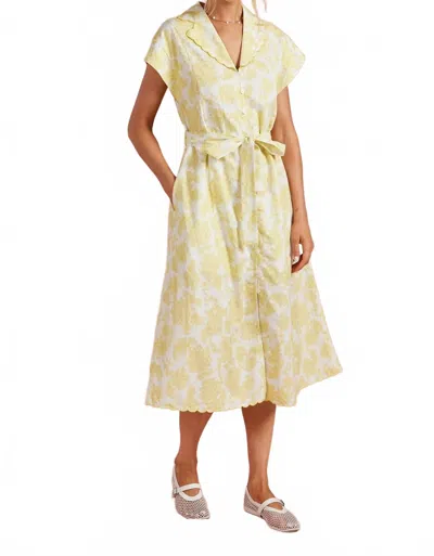 Strut & Bolt Garden Shirt Dress In Lemon In Yellow