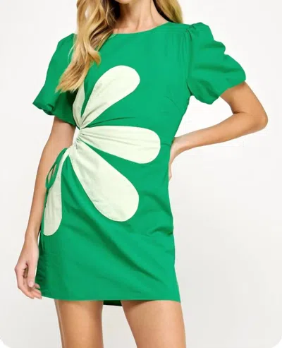 Strut & Bolt Greta Cutout Mini Dress In Emerald