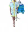Strut & Bolt Happy Hour Print Shirt Mini Dress In Multi In Multi