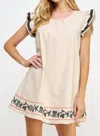 Strut & Bolt Jaylin Mini Dress In Light Taupe In Multi