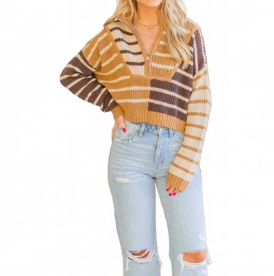 Strut & Bolt Leah Sweater In Brown In Multi