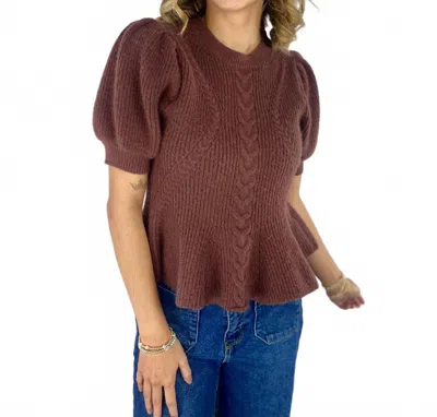 Strut & Bolt Madeline Knit Top In Chocolate In Brown