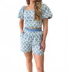 Strut & Bolt Maria Embroidered Top In Light Blue In Multi