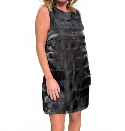 Strut & Bolt Mariana Tiered Mini Dress In Black