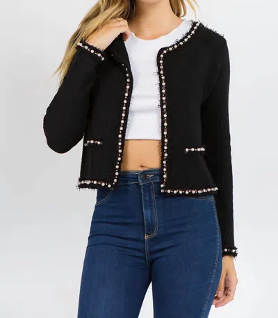 Strut & Bolt Mollie Pearl Jacket In Black