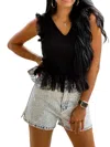 Strut & Bolt Next Level Ribbed Knit Top In Black In Black
