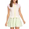 Strut & Bolt Poplin Shirt Mini Dress In Multi Stripe In Multi