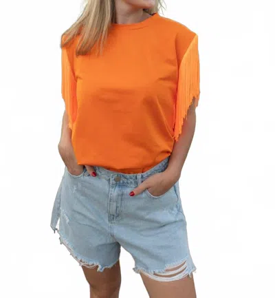 Strut & Bolt Pride Of The Southland Fringe Top In Orange