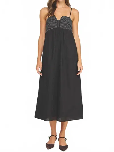Strut & Bolt Rheine Embroidered Dress In Black