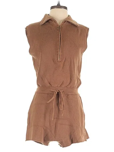 Pre-owned Strut & Bolt Romper In Brown