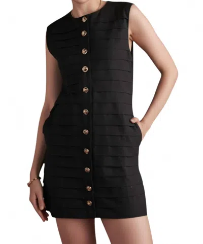 Strut & Bolt Ruffle Me Wild Mini Dress In Black