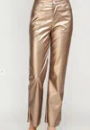 Strut & Bolt Shimmer Faux Leather Pants In Champagne In White