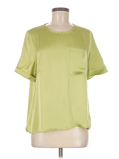 Pre-owned Strut & Bolt Short Sleeve Blouse In Green