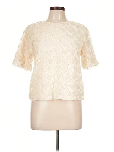 Pre-owned Strut & Bolt Short Sleeve Blouse In Ivory