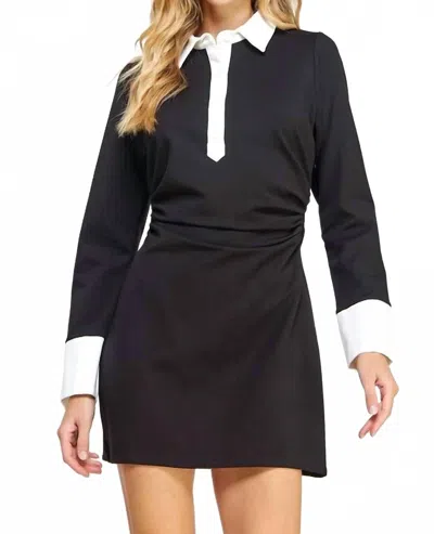 Strut & Bolt Sport Day Dress In Black And White