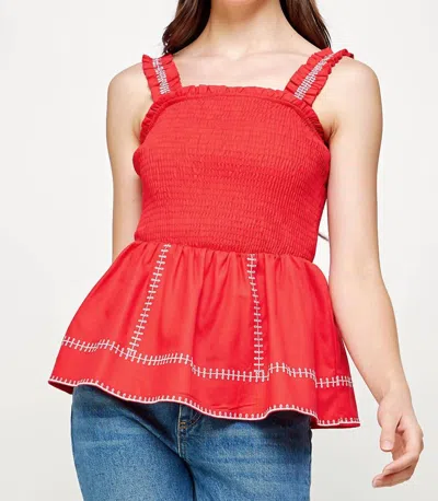 Strut & Bolt Stella Top In Red