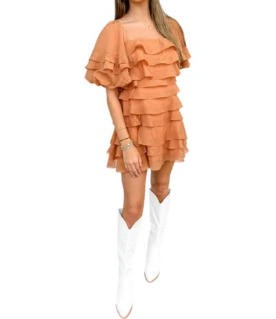 Strut & Bolt Tiered Ruffle Mini Dress In Hazel In Multi