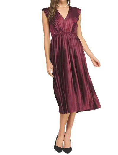 Strut & Bolt Timeless Tess Midi Dress In Burgundy In Red