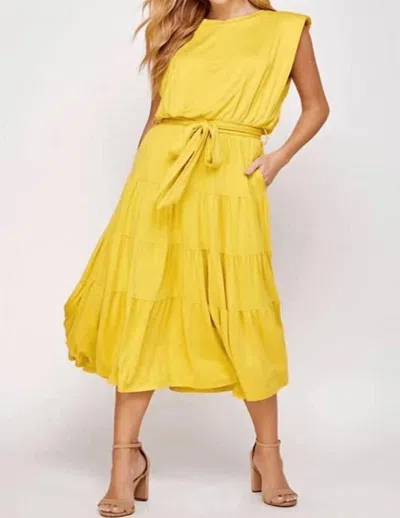 Strut & Bolt Walking On Sunshine Dress In Yellow