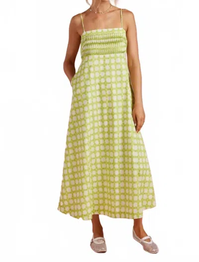Strut & Bolt Women's Chainlink Midi Dress In Chartreuse In Multi