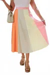 Strut & Bolt Women's Sorbet Colorblock Skirt In Multi In Multi