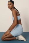 Strut This Eyelet High-rise Biker Shorts In Blue