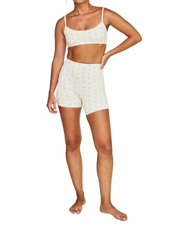 Strut This Eyelet Short In White In Neutral