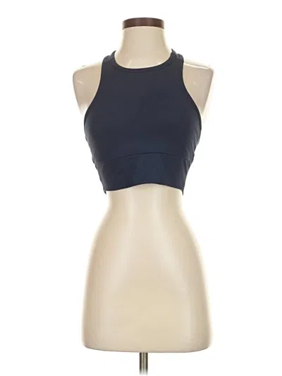 Pre-owned Strut This Tank Top Blue Halter Neckline Tops