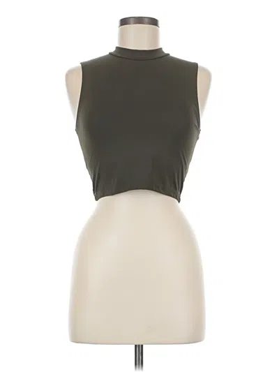 Pre-owned Strut This Tank Top Brown Halter Neckline Tops