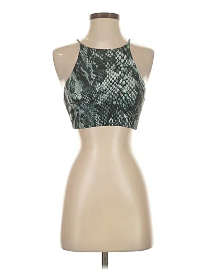 Pre-owned Strut This Tank Top Green Halter Neckline Tops