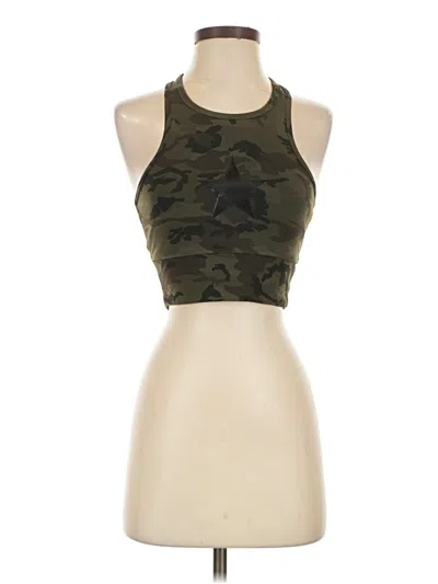 Pre-owned Strut This Tank Top Green Halter Neckline Tops