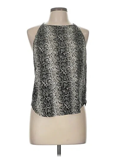 Pre-owned Strut This Tank Top Silver Halter Neckline Tops