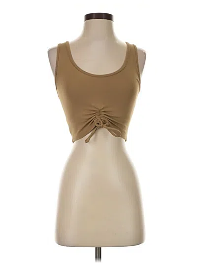 Pre-owned Strut This Tank Top Tan Strapless Neckline Tops