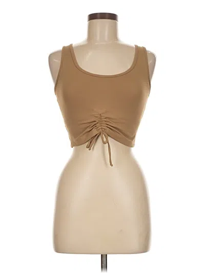 Pre-owned Strut This Tank Top Tan Strapless Neckline Tops