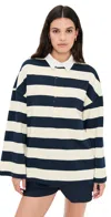 Strut This The Chester Long Sleeve Shirt Polo Blue