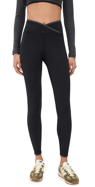 Strut This The Rae Ankle Leggings Black/charcoal Heather