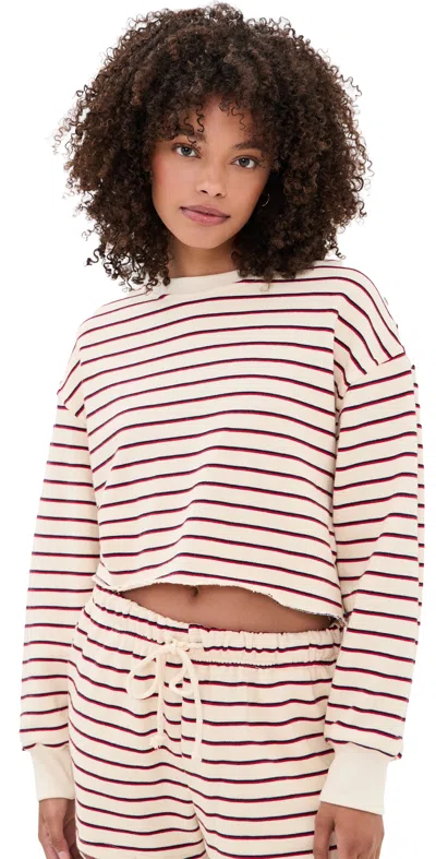 Strut This The Sonoma Sweatshirt Stripe In Gold